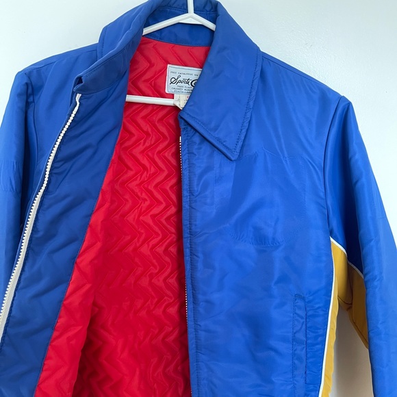 Vintage Blue & Yellow Bomber Jacket - Picture 3 of 7